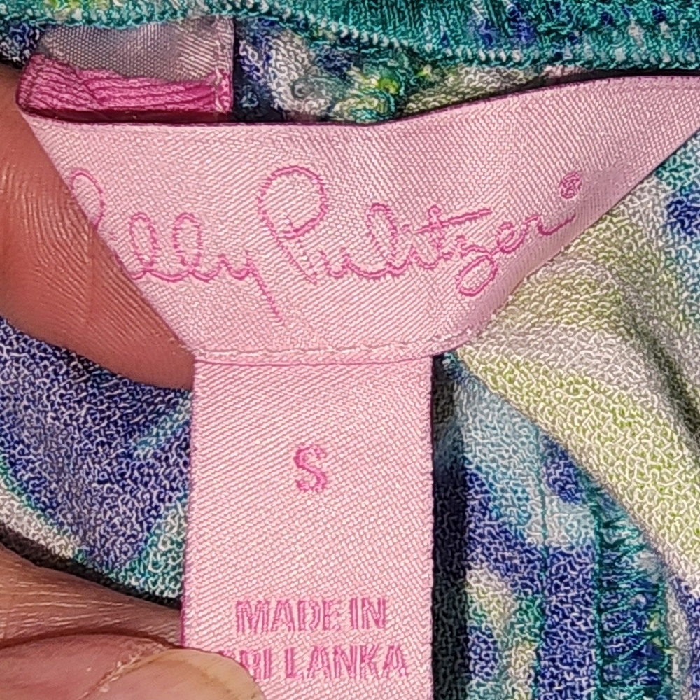 Lilly Pulitzer's Islamorada Beach Palazzo Pants size‎ small, blue, green & white - Picture 3 of 12